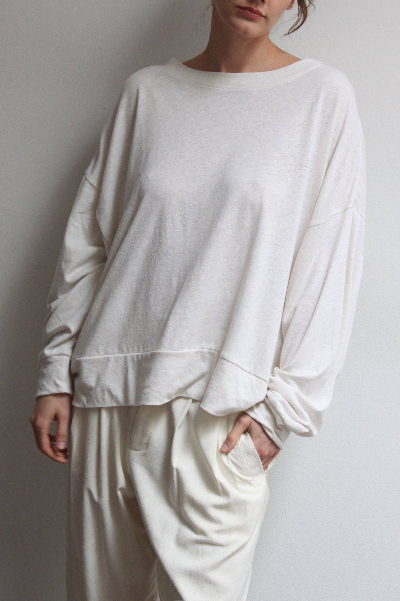 Margot Hemp Jersey Cropped Sweatshirt